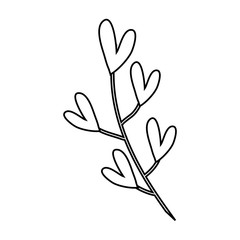 Obraz premium stem with leaves icon over white background vector illustration