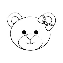 bear cute cartoon icon vector illustration graphic design