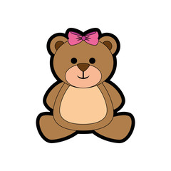 Obraz na płótnie Canvas bear cute cartoon icon vector illustration graphic design