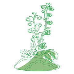 Obraz premium Beautiful ornamental flowers icon vector illustration graphic design