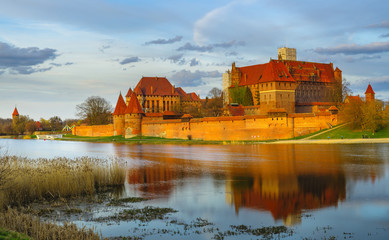 Malbork Castle in Poland, medieval landmark
