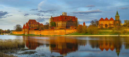 Fototapeta na wymiar Malbork Castle in Poland, medieval landmark
