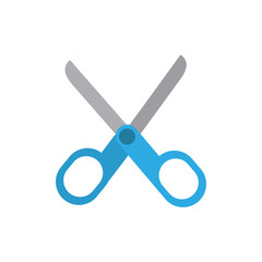 scissors icon over white background vector illustration