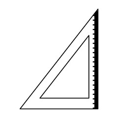 squad ruler icon over white background vector illustration