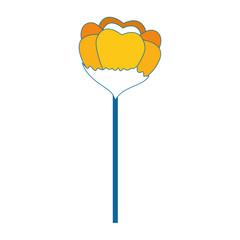 Beautiful ornamental flowers icon vector illustration graphic design