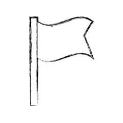 flag icon over white background vector illustration