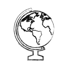 geography tool icon over white background vector illustration