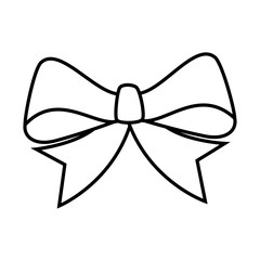 Decorative bow isolated icon vector illustration graphic design