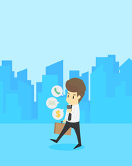 Fototapeta premium Businessman using a smartphone to communicate