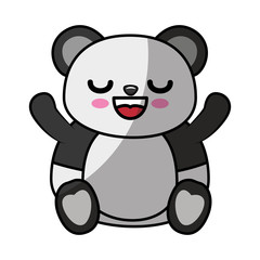 Cute bear kawaii cartoon icon vector illustration graphic design