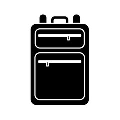 school backpack icon over white background vector illustration