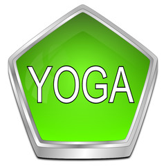 Yoga button - 3D illustration