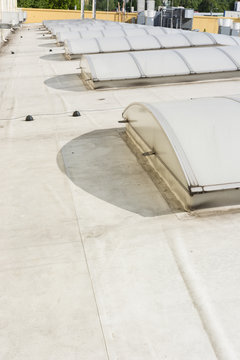 Skylight on the roof of a building.