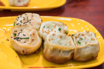 fried dumplings, shanghai delicacy