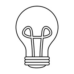 light bulb icon over white background vector illustration