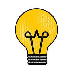 light bulb icon over white background colorful design vector illustration