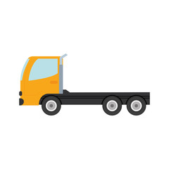 Fototapeta premium cargo truck icon over white background vector illustration