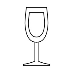 champagne glass icon over white background vector illustration