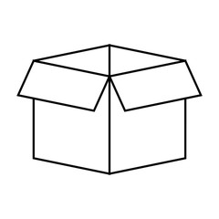 carton box icon over white background vector illustration