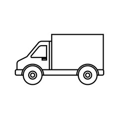 cargo truck icon over white background vector illustration