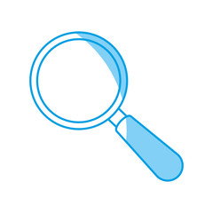 magnifying glass icon over white background vector illustration