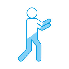 pictogram man icon over white background vector illustration