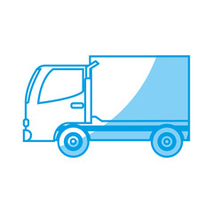Cargo truck icon over white background vector illustration
