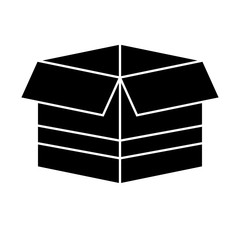 carton box icon over white background vector illustration