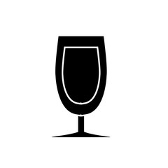 champagne glass icon over white background vector illustration
