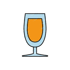 champagne glass icon over white background vector illustration