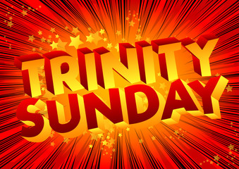 Vector illustrated banner or poster for Trinity Sunday.