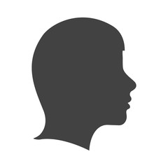 womans face profile icon over white background vector illustration