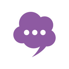 speech bubble icon over white background vector illustration