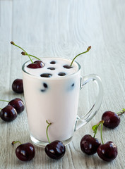 Yogurt with cherries