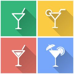 Cocktail - vector icon.