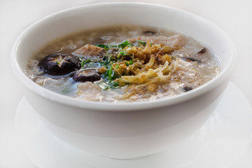 Boiled rice with pork