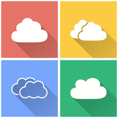 Clouds sky - vector icon.