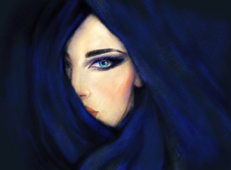 Fototapeta premium Beautiful woman. Fashion illustration