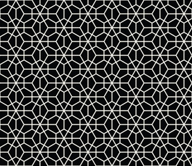 Naklejka premium hexagon geometric line grid pattern vector background