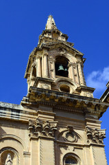 Fototapeta na wymiar St. Publius Parish Church on sunny day in Floriana, Malta 