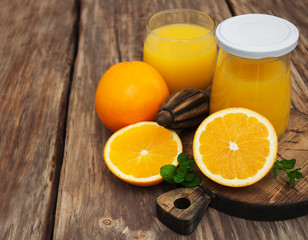 Jar of orange juice