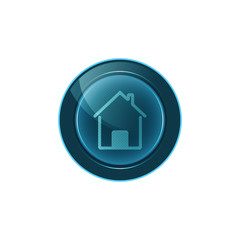 Web button home on white background. Vector design.