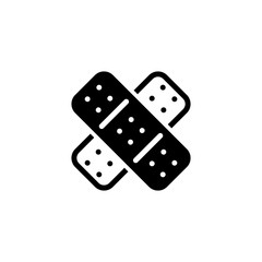 Band Aid and Medical Services Icon. Flat Design.