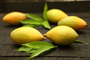 Fresh ripe mangoes.