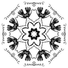 Colorful mandala on the white background