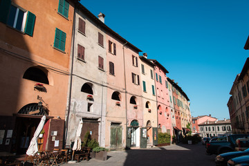 Obraz premium Brisighella, one of the most beautiful villages in italy. Donkeys' Road