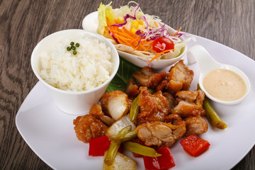 Stir fry teriyaki pork