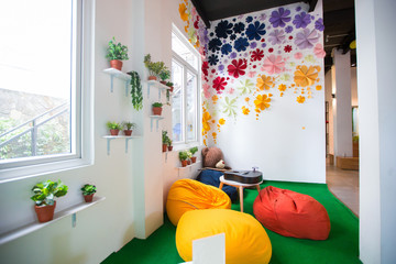 Bright colorful design of kids activity room - Powered by Adobe