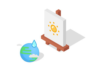 Easel vector illustration