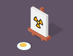 Easel vector illustration
